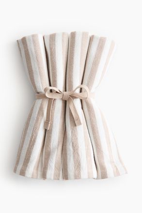 H&M 4er-Pack Baumwollservietten - Beige