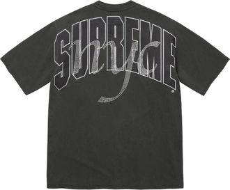 SUPREME SS26 Rhinestone Script S/S T-Shirt Black SUP-SS26-324-BLK