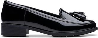 Clarks Havisham Edge Loafer Leather Shoes in Black Patent Size 6.5