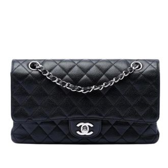 Chanel Pre-owned Classic Flap Schoudertas - Dames - Pre-owned - Zwart - Maat: ONE Size Leer