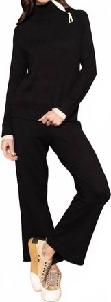 Lisa Todd Womens Love Front Pant In Black