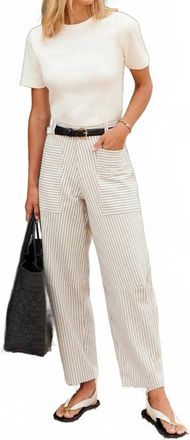 Fifteen Twenty Womens Mandy Short Sleeve Top In Cream