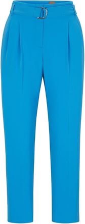 HUGO BOSS Womens Tapiah Straight Trousers in Bright Blue - Size 4 UK