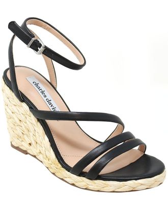 Charles by Charles David Rylee Leather Wedge Sandal