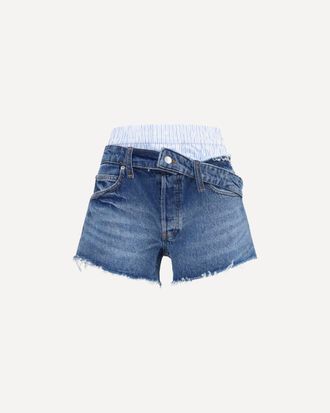 Alexander Wang Denim Shorts with boxer detail Female 25