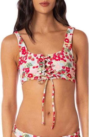 Maaji Dazzle Reversible Bikini Top in Open White at Nordstrom Rack, Size Medium