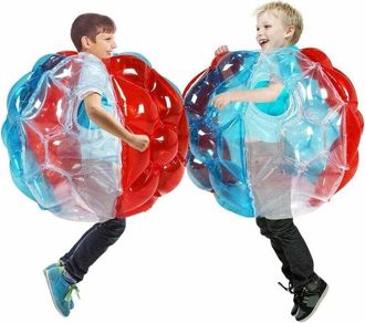 OEM Pelotas Inflables De Burbujas Para Ni&ntilde;os, Pelota De Sumo, Pelota De F&uacute;tbol, Pelota Gigante Para H&aacute;mster (roja, Azul Y Transparente, 24 Pulgadas) Guazh