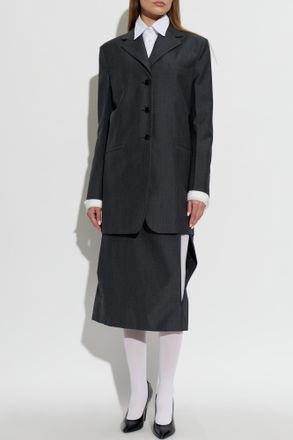 Jil Sander Wool Blazer, Womens, Grey