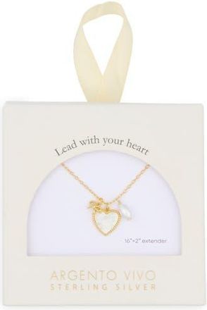 Argento Vivo Sentimental Heart Pendant Necklace in Gold at Nordstrom Rack