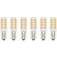 OEM Bombillas Led E14, 5 W (equivalente A 50 W), Blanco C&aacute;lido (3000 K), Ca 220-240 V, Sin Parpadeo, No Regulables, 300 L&uacute;menes, Cri 80, Paquete De 6 Unid