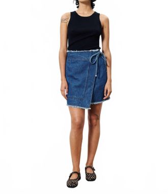 FRNCH Nise Mini Skirt In Blue Jean