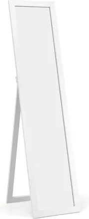 Costway Costway - Espejo De Cuerpo Entero Espejo De Pie Espejo De Pared 155 X 37cm Con Para Dormitorio Sal&oacute;n Entrada Blanco