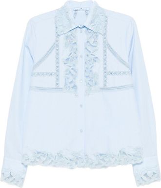 Ermanno Scervino Womens Embroide Cotton Shirt