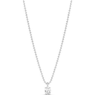 SHYMI Cubic Zirconia Pendant Necklace in Silver at Nordstrom, Size 16