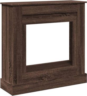 vidaXL Vidaxl - Borde de chimenea madera ingeniería marrón roble 90x30x90 cm