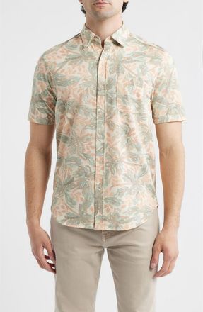 Tommy Bahama San Lucio Sea Shade IslandZone Short Sleeve Button-Up Shirt in Abalone at Nordstrom, Size Xxx-Large
