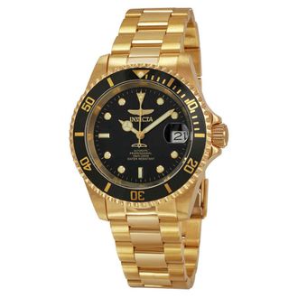 Invicta Pro Diver Black Dial Yellow Gold-plated Mens Watch 8929C