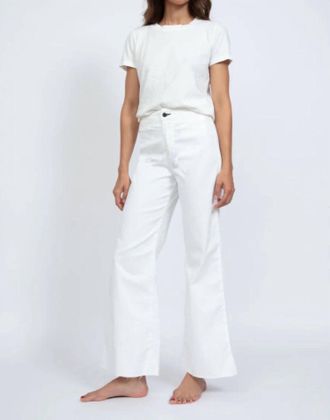 ASKK NY Cropped Brighton Ankle Pants In Ivory