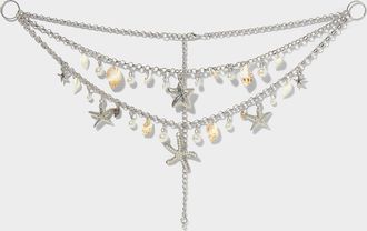 Simons Womens Sea-inspired double chain belt