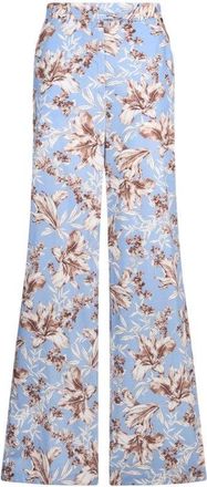 Liu Jo Floral Print Wide-Leg Poplin Trousers