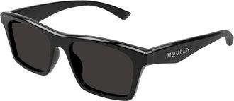 Alexander McQueen Stijlvolle zonnebril Am 0472S Zwart - Heren - Zonnebrillen - Zwart - 53 MM - Accessoires