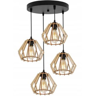 OEM L&aacute;mpara De Techo Colgante Led Moderna De Madera