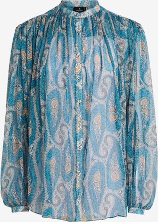 Etro Bluse aus Seiden-Cr&eacute;pon mit Paisley-Print
