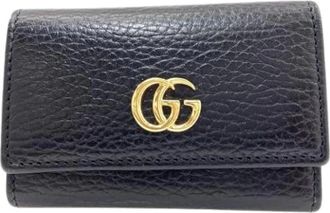 Gucci Pre-owned GG Marmont Keycase - Dames - Vintage Accessoires - Zwart - ONE Size - Leer - Vintage
