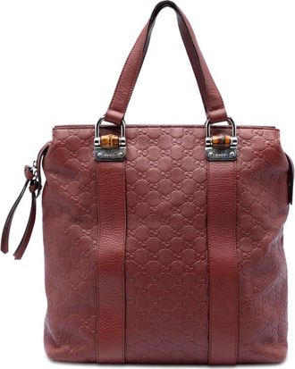 Gucci Pre-owned Gucci Guccissima Tender Bamboo Bar Tote Ladies WV4QL413A1O40KDD