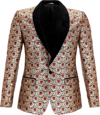 Dolce & Gabbana Pre-owned Mens & Martini Printed Single-Breasted Tuxedo Jacket in Multicolor - Multicolour - Size EU 46 (Mens)