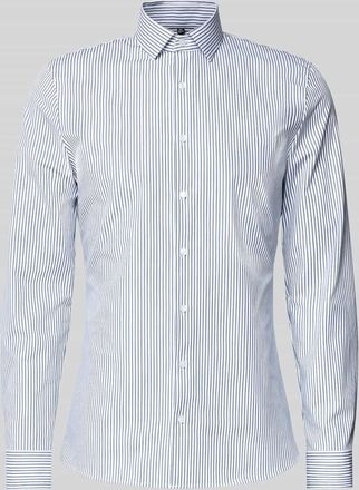 Olymp No. 6 Slim Fit Freizeithemd mit Kentkragen Modell Performance in Marine, Gr&ouml;&szlig;e 37