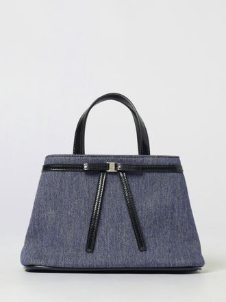 Ferragamo Borsa Mini Bow Ferragamo in denim di cotone