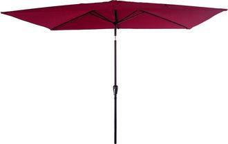 Happy Garden Paraguas recto rectangular 2x3m en aluminio y tela fucsia