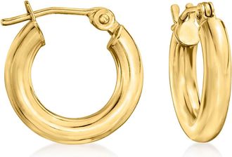RS Pure by Ross-Simons Italian 3mm 14kt Yellow Gold Huggie Hoop Earrings