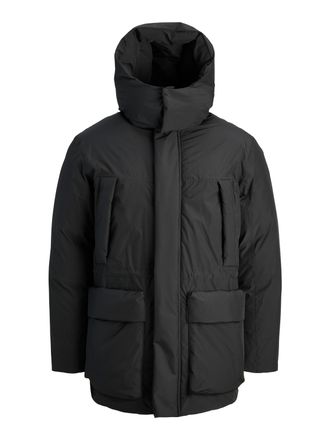 Jack & Jones Parka JACK & JONES JCOSCOPE TECHNICAL PARKA, Herren, Gr. XS, schwarz, Web, Obermaterial: 100% Polyester, unifarben, regular fit, Jacken Parka