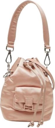 Fendi Pre-owned Satin Bucket Bag - Dames - Vintage Tas - Roze - ONE Size - Satijn - Vintage