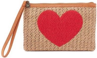 Hobo Heart Straw Pouch in Meadow Woven Straw at Nordstrom