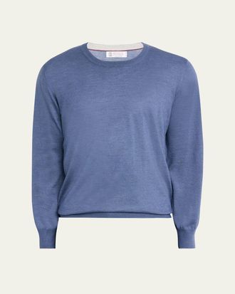 Brunello Cucinelli Mens Cashmere Knit Crewneck Sweater