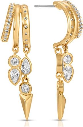 Ettika Icon Behavior Cubic Zirconia Drop Earrings in Gold at Nordstrom