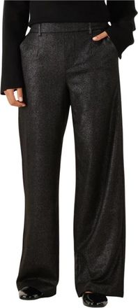 Object Wijde broek voor stijlvolle herfst/winter look - Dames - Wijde Broeken - Zwart - XS - Polyester - Broeken