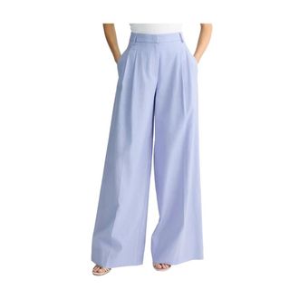 Liu Jo Dames, Broeken, Paars, Maat: S Katoen