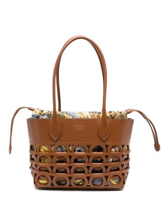 Ferragamo Brown Gancini Small Tote