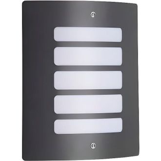 OEM Aplique Mural Exterior Todd - Brilliant - H29cm - Antracita - 60w - L&iacute;neas Curvadas
