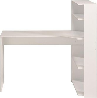 Les Tendances Les Tendances - Escritorio blanco con estante de almacenamiento L121 cm - Mister