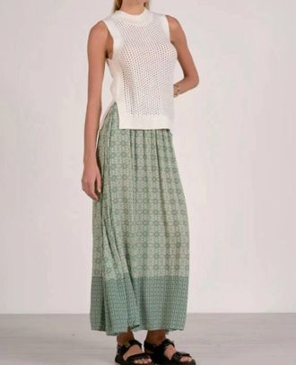 Elan Muse Boho Skirt In Green