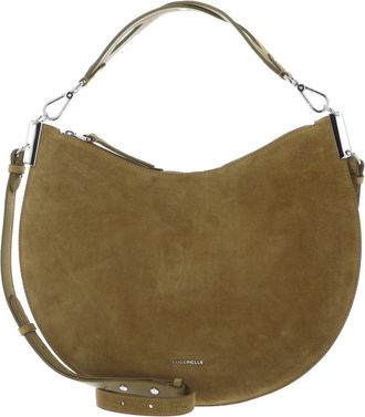 Coccinelle shoulder bag cross body bag Sunup Handbag Suede Leather Seagrass khaki