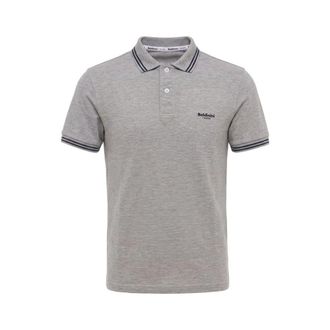 Baldinini Trend Polo met korte mouwen - Heren - Tops - Grijs - Maat: M Katoen