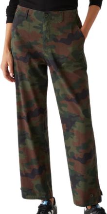 Michael Stars Womens Maxine Twill Camo Convertible Pant In Olive Combo