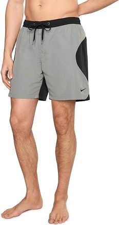 Nike Zip Color Block 7 Fully Lined Volley Mens Swimwear Black : 2XL, Mesh/Nylon