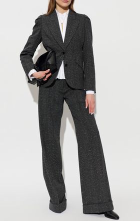 Alexander McQueen Wool Blazer, Womens, Grey